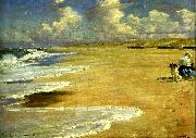 Peter Severin Kroyer marie kroyer malar pa stenbjerg strand USA oil painting artist